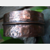 Primitive forged and folded copper cuff