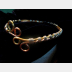 Upper Arm cuff  bracelet of copper, brass, and silver wire.