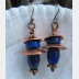 gemstone tribal dangle earrings with copper