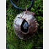 Tribal copper fold form pendant