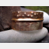 Textured fold form bronze tribal cuff bracelet