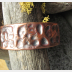 Tribal fold form copper cuff bracelet