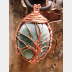 Aventurine and copper tree of life wire wrap pendant
