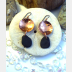 Om Rock Copper Dangle Beach Stone Earrings