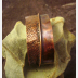 Tribal organic primitive fold form copper cuff