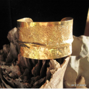 Jeweler's Bronze wide large fold form cuff