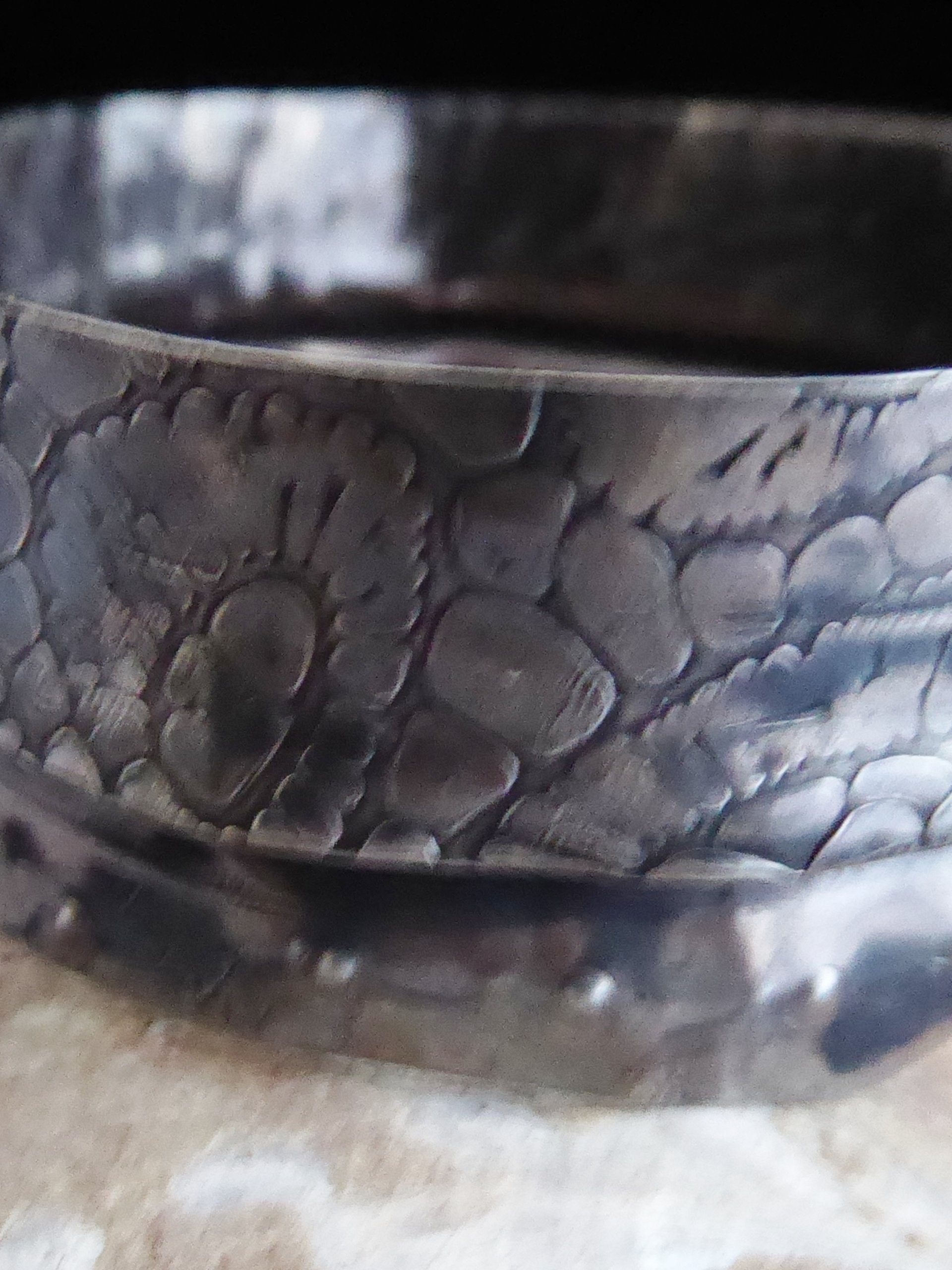 Primitive Tribal German Silver Fold Form Cuff Bracelet