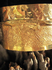 Jeweler's Bronze wide large fold form cuff