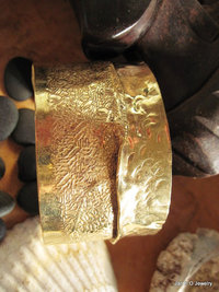 Jeweler's Bronze wide large fold form tribal cuff