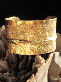 Jeweler's Bronze wide large fold form cuff