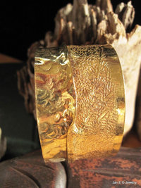 Jeweler's Bronze wide large fold form cuff