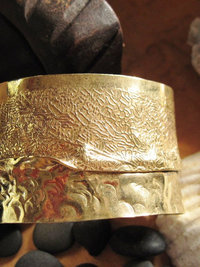 Jeweler's Bronze wide large fold form cuff