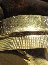 German silver fold form tribal forged bangle cuff