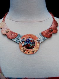 ReArt Tin and Mixed Metal Hummingbird Breastplate