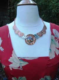 ReArt Tin and Mixed Metal Hummingbird Breastplate