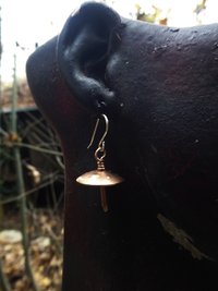 Fabulous fungi copper mushroom earrings
