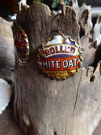 Trashy Tinsel Recycled Tin Earrings advertising