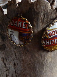 Trashy Tinsel Recycled Tin Earrings advertising