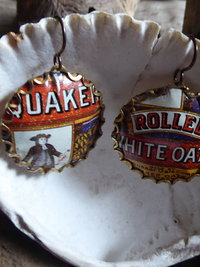 Trashy Tinsel Recycled Tin Earrings advertising