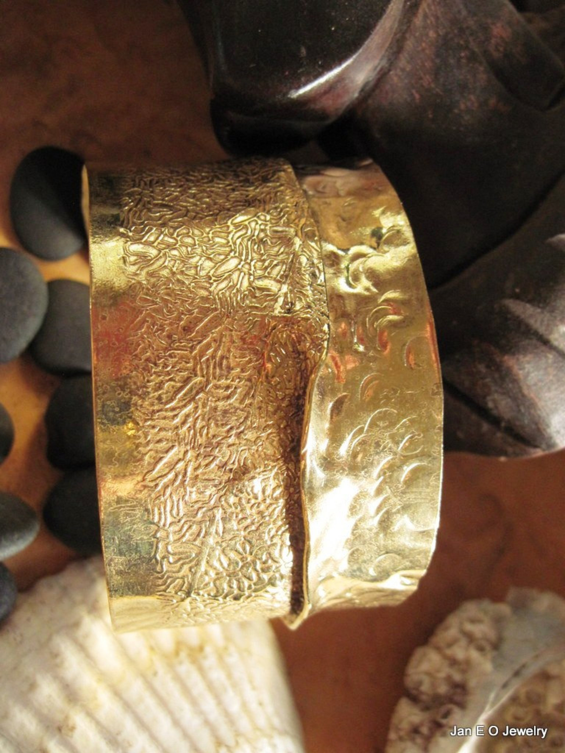 Jeweler's Bronze wide large fold form tribal cuff