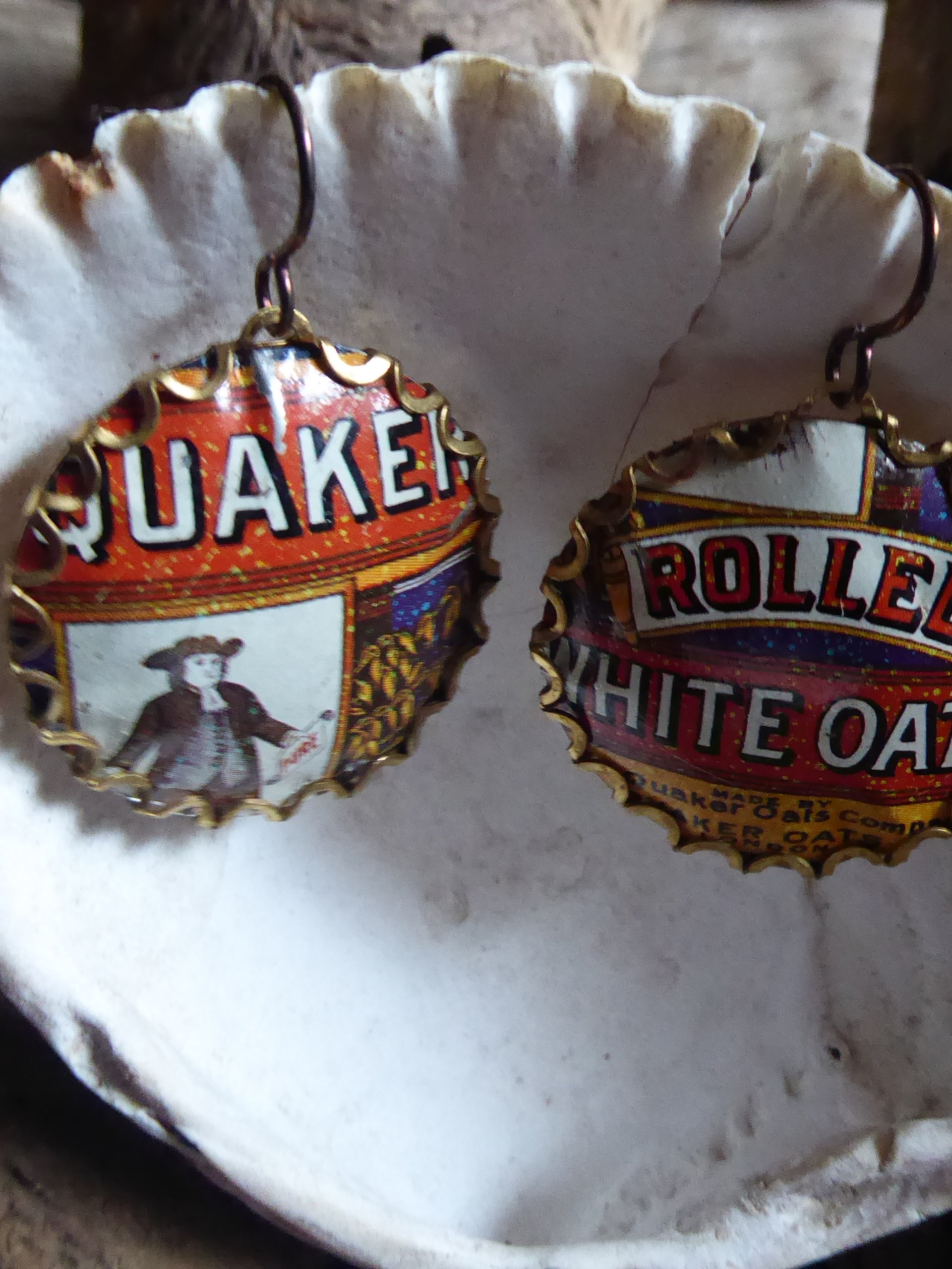 Trashy Tinsel Recycled Tin Earrings advertising