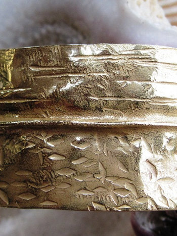 Bronze fold form tribal cuff