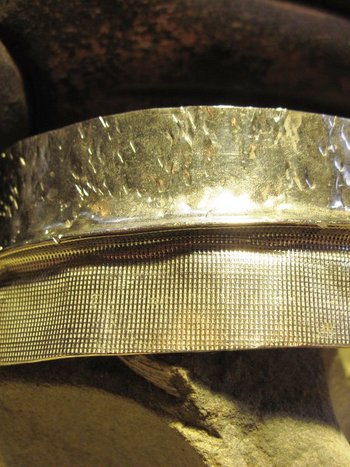 German silver fold form tribal forged bangle cuff